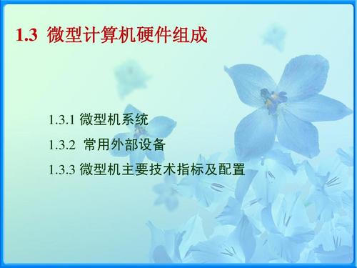 3 微型计算机硬件组成 1.3.1 微型机系统 1.3.2 常用外部设备 1.3
