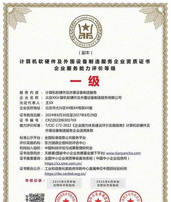 计算机软硬件及外围设备制造服务企业资质证书 提升投标竞争力的关键利器与ESCE的价值